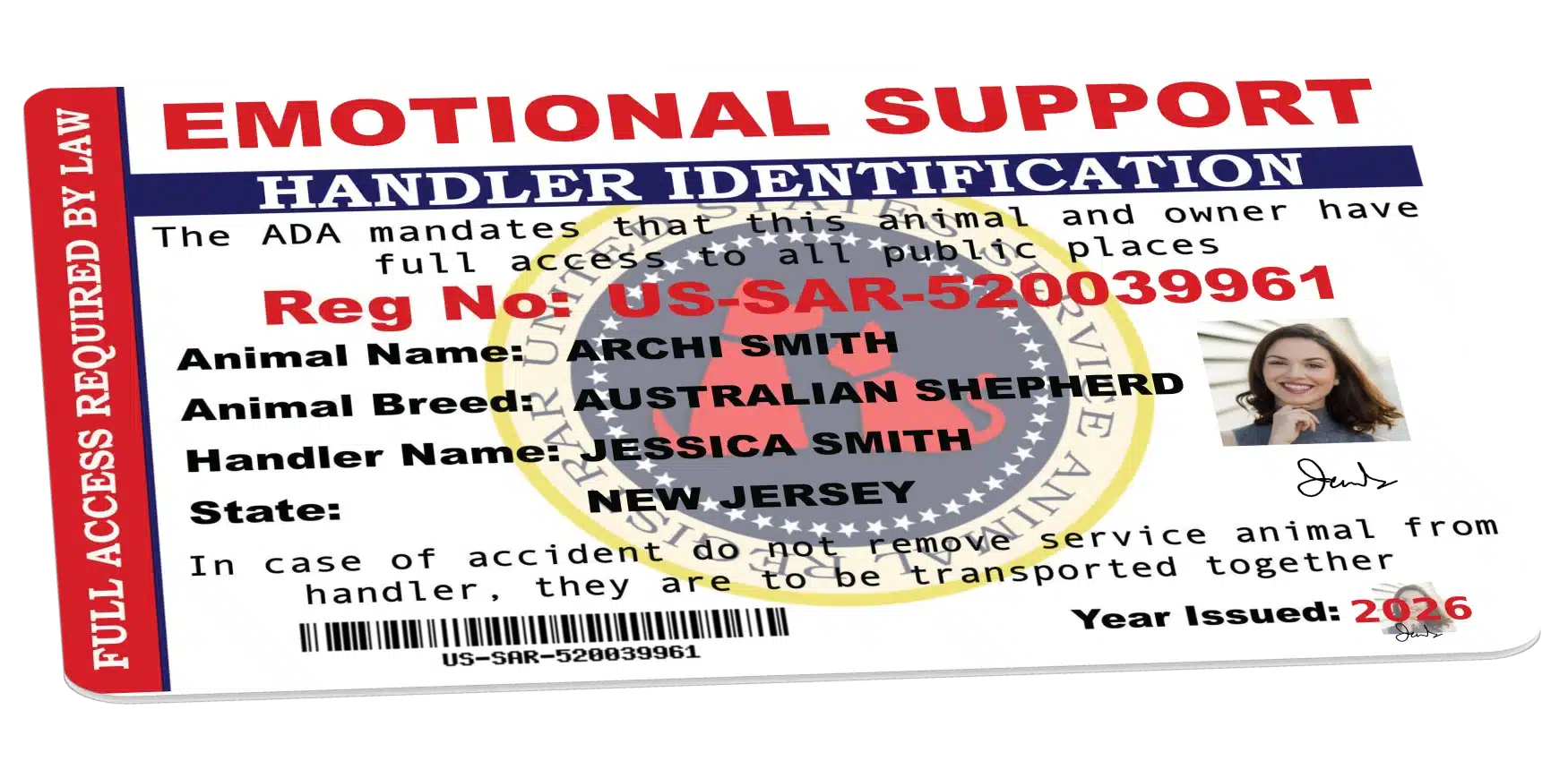 Physical Handler ID Card