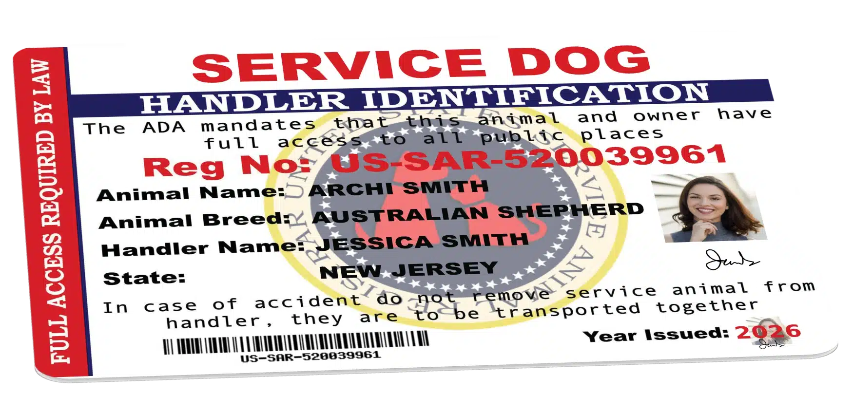Physical Handler ID Card